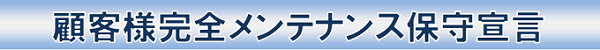 完全メンテナンス保守宣言